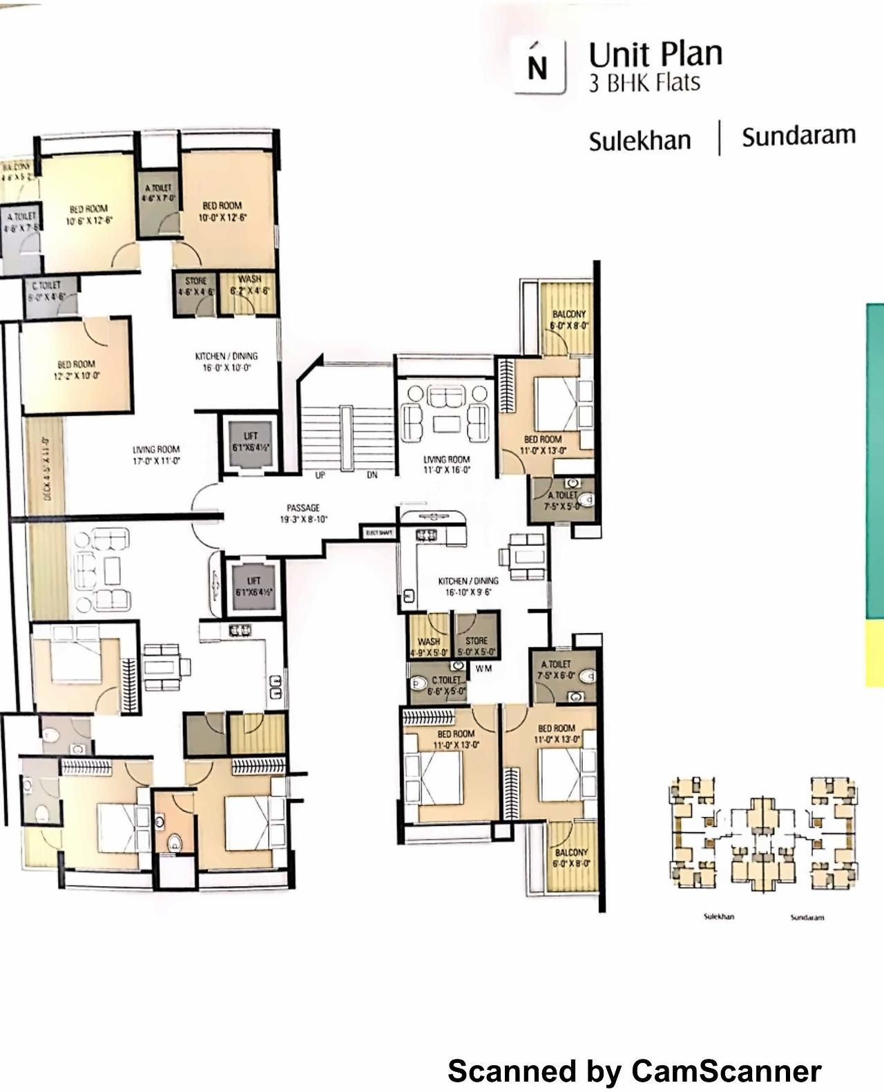 Layout of real estate project Rang Raag Residency located at Jahangir-pura, Surat, Gujarat