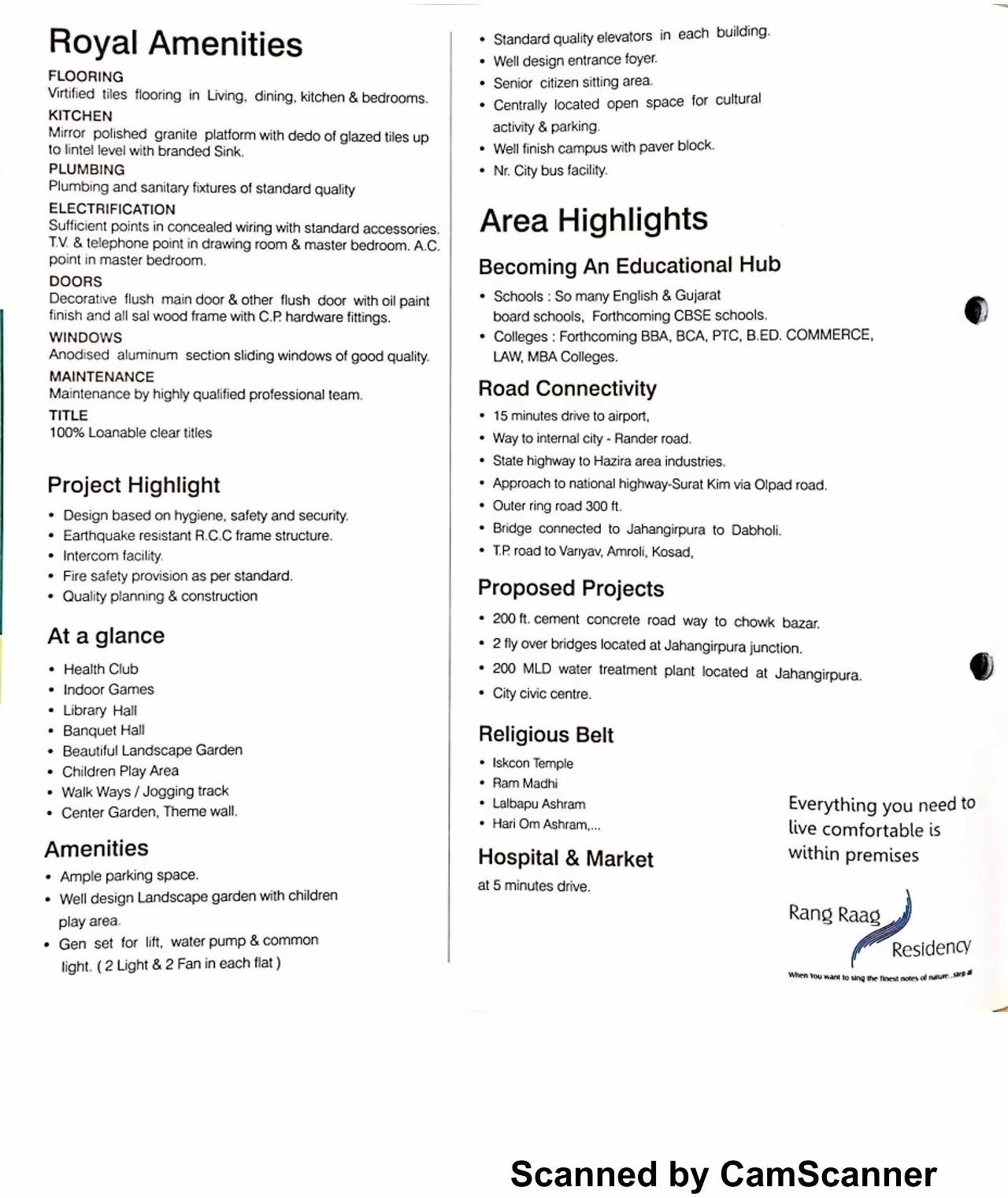  of real estate project Rang Raag Residency located at Jahangir-pura, Surat, Gujarat