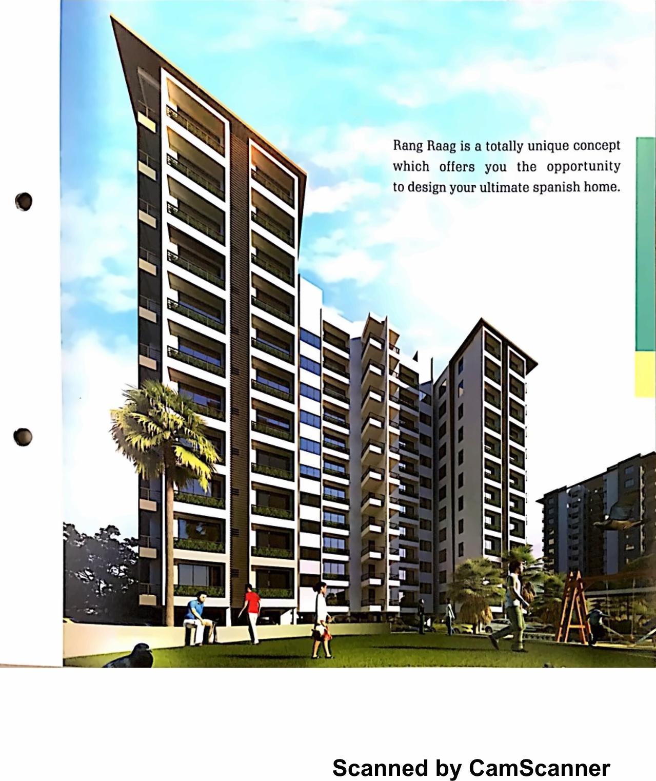 3D Elevation of real estate project Rang Raag Residency located at Jahangir-pura, Surat, Gujarat