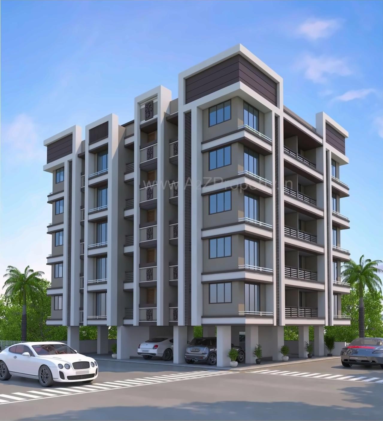 3D Elevation of real estate project Rhythm Residency located at Chhaprabhatha, Surat, Gujarat