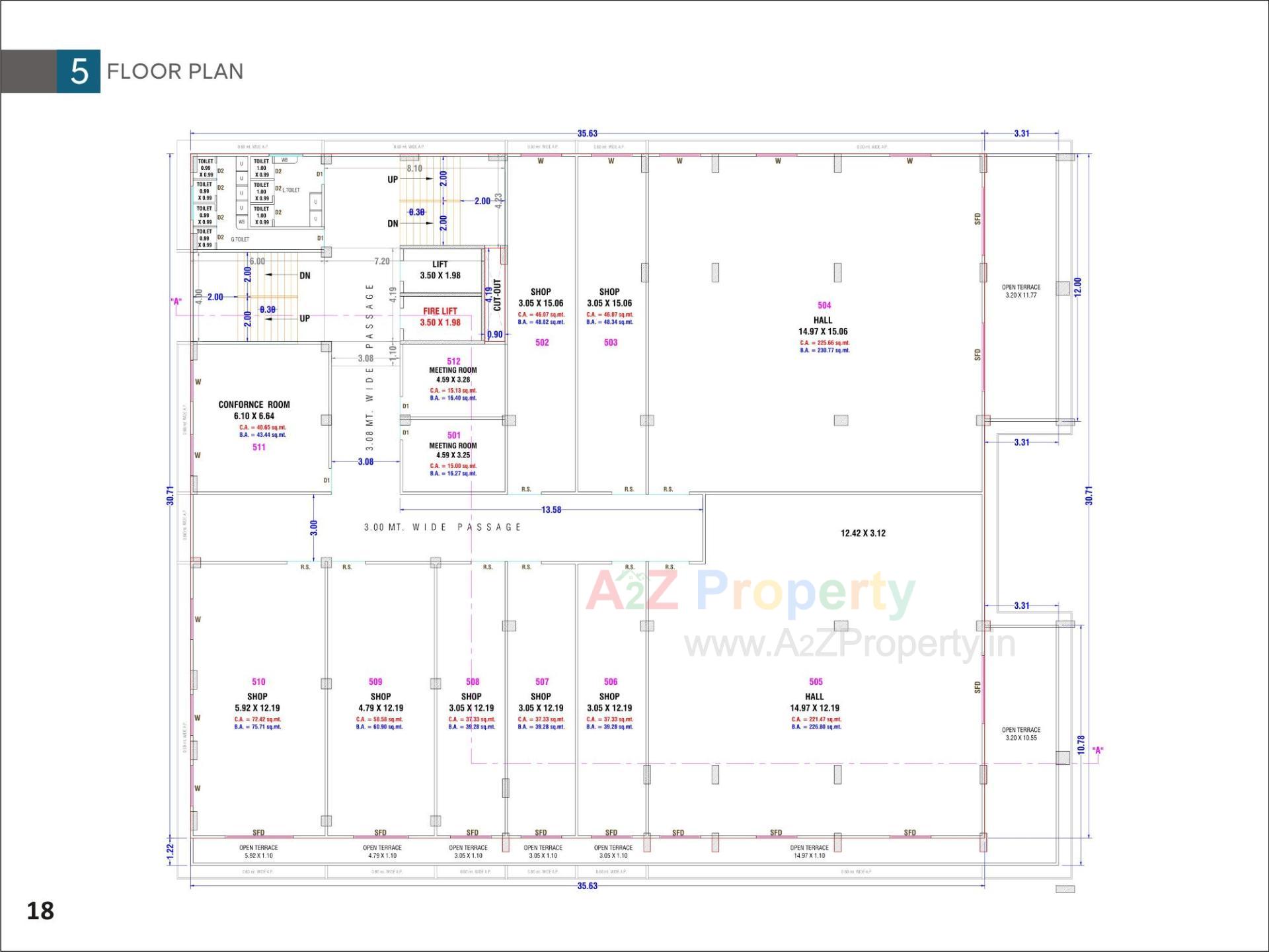Layout of real estate project Rio Business Hub located at Mo, Surat, Gujarat