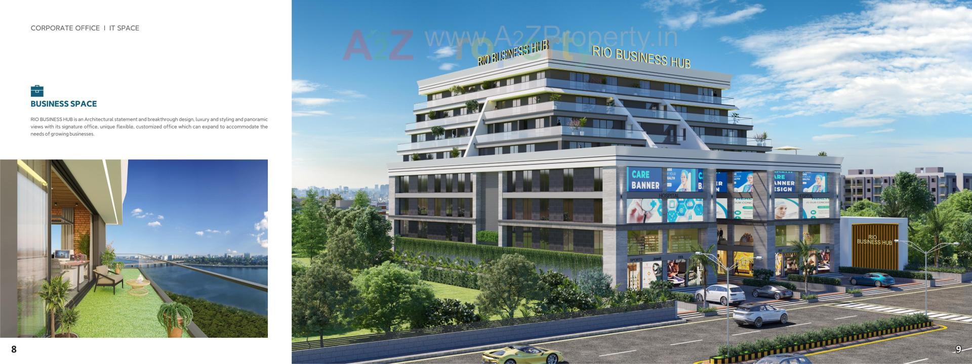 3D Elevation of real estate project Rio Business Hub located at Mo, Surat, Gujarat