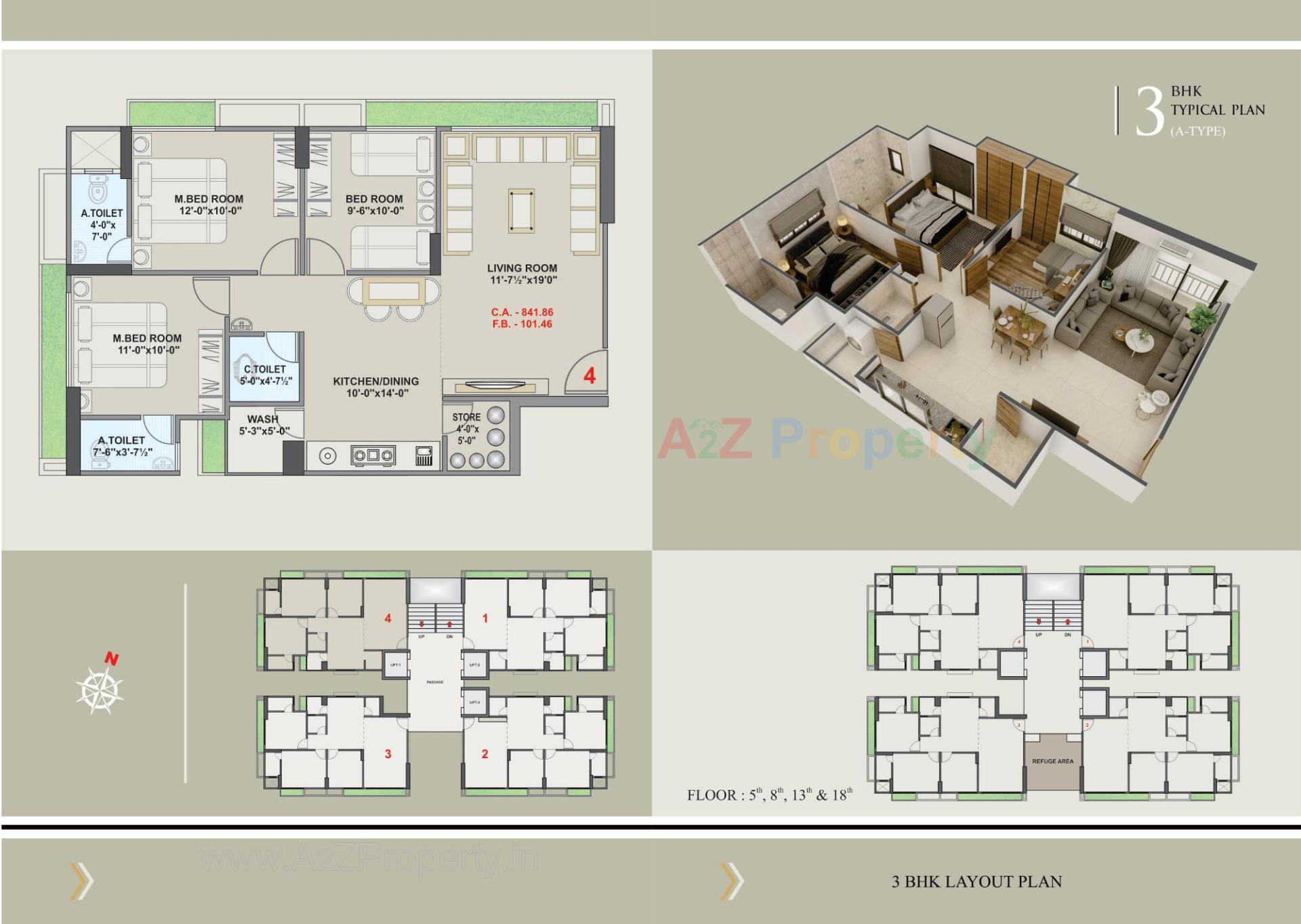 Layout of real estate project Rivanta River View located at Variyav, Surat, Gujarat