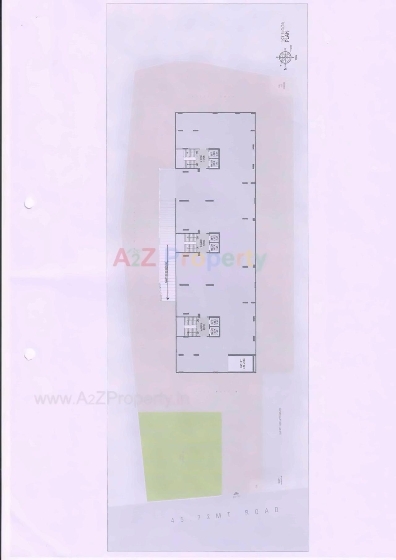 Layout of real estate project River Front Tower located at Adajan, Surat, Gujarat