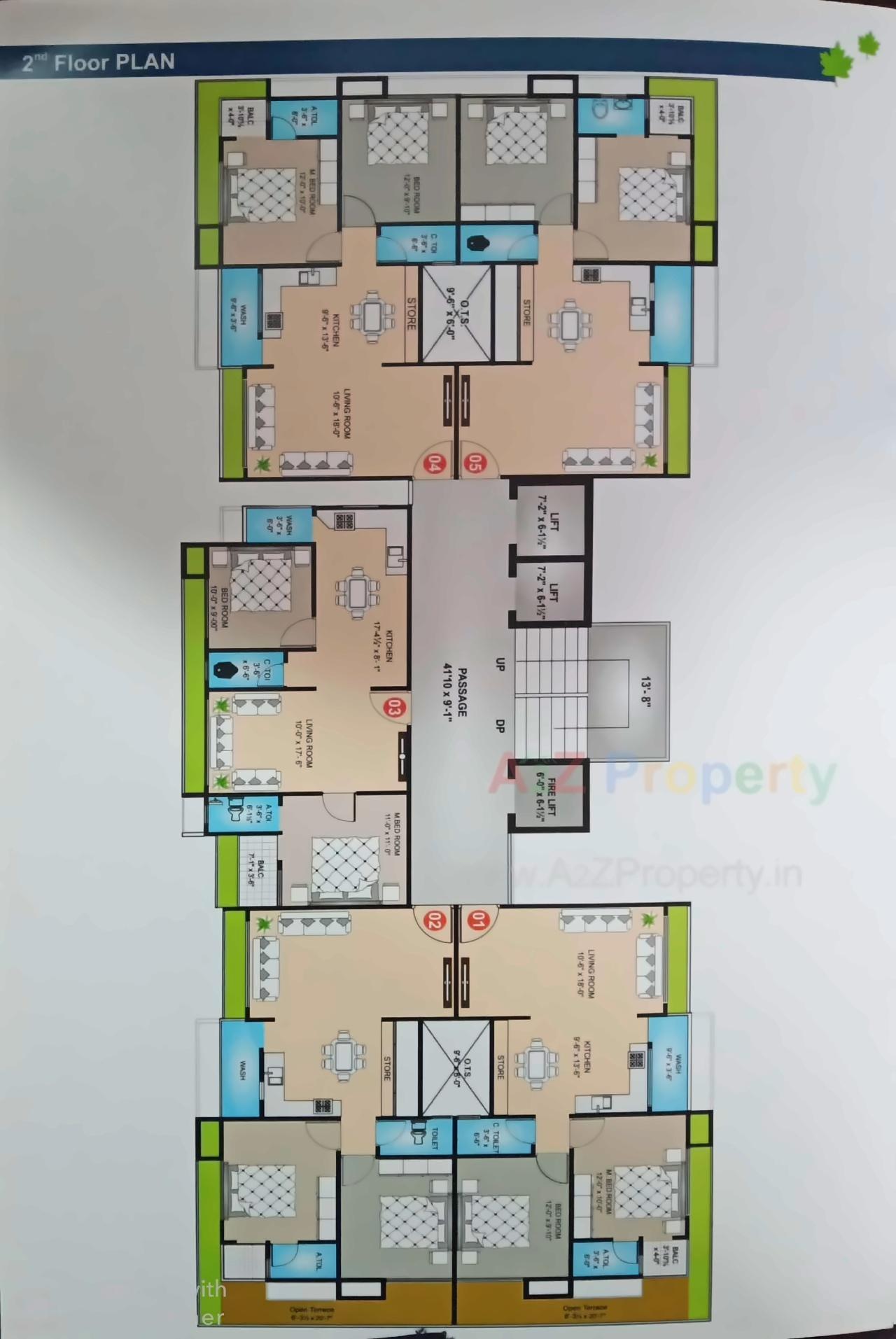 Layout of real estate project River Heights located at Surat, Surat, Gujarat