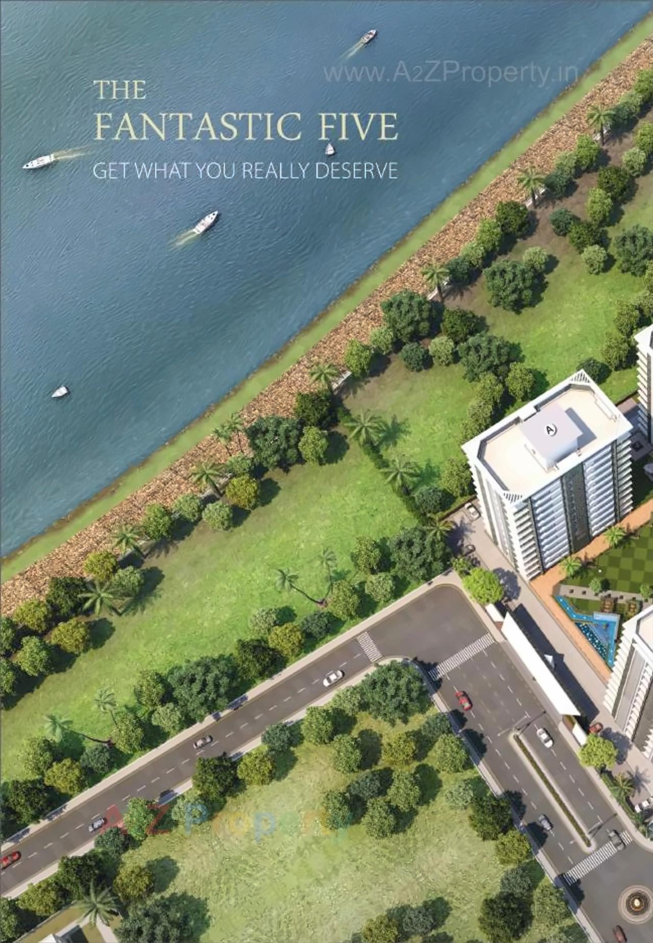 3D Elevation of real estate project River Pentasky located at Althan, Surat, Gujarat