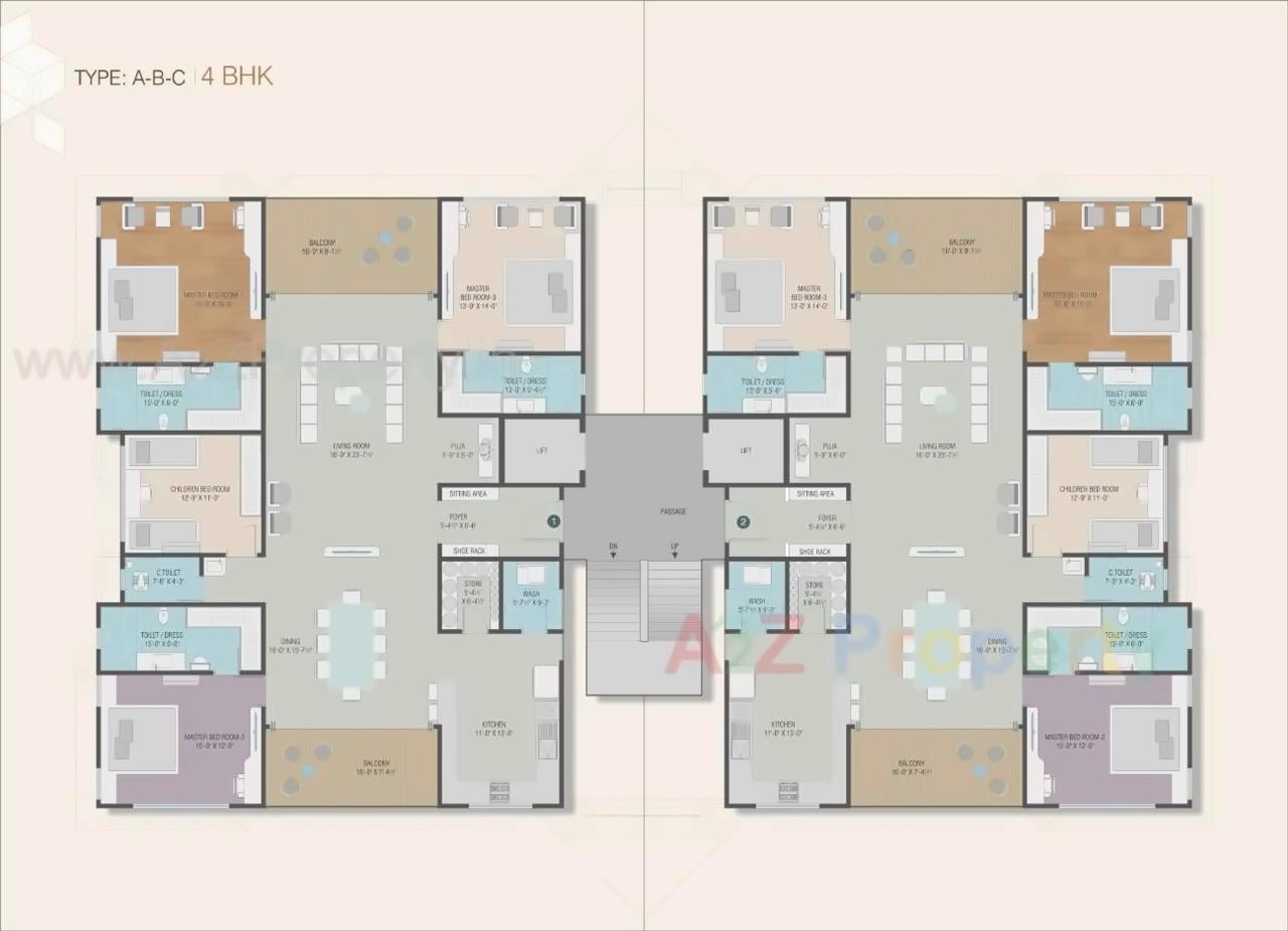 Layout of real estate project River Pentasky located at Althan, Surat, Gujarat