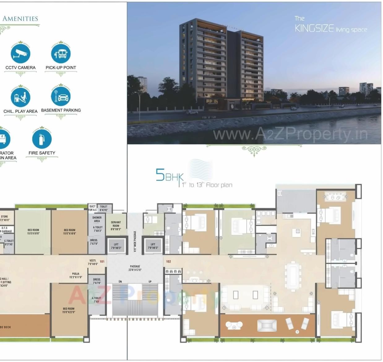 Layout of real estate project River Scape located at Varachha, Surat, Gujarat