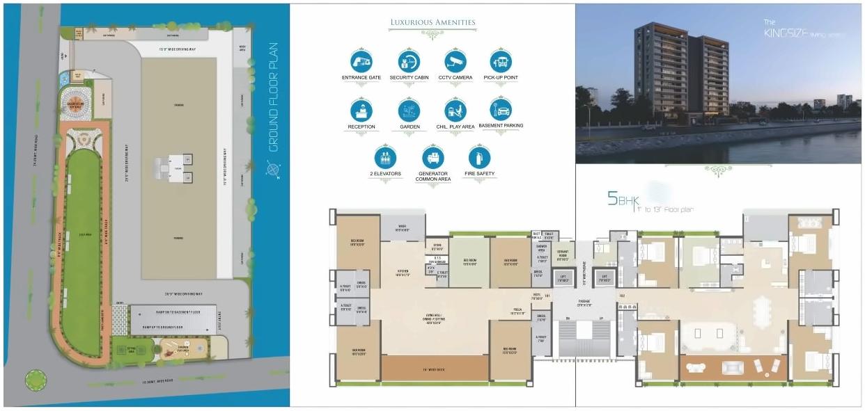 Layout of real estate project River Scape located at Varachha, Surat, Gujarat