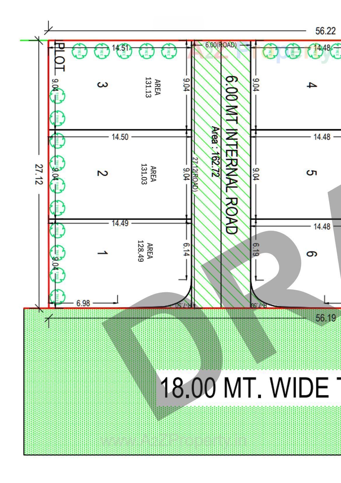 Layout of real estate project River Villa located at Utran, Surat, Gujarat
