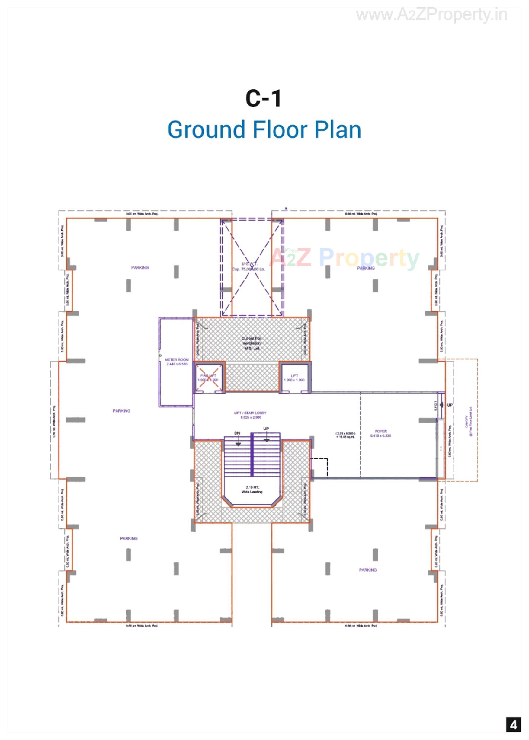 Layout of real estate project Riverview Heights located at Mota, Surat, Gujarat
