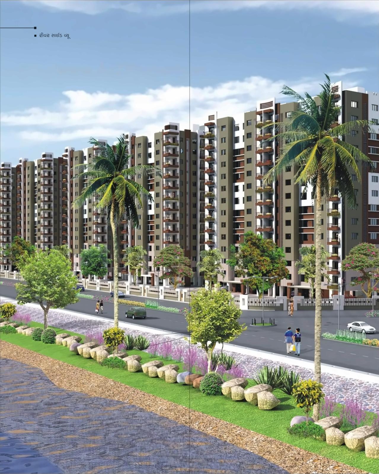 3D Elevation of real estate project Riverview Heights (phase  Ii) located at Varachha, Surat, Gujarat