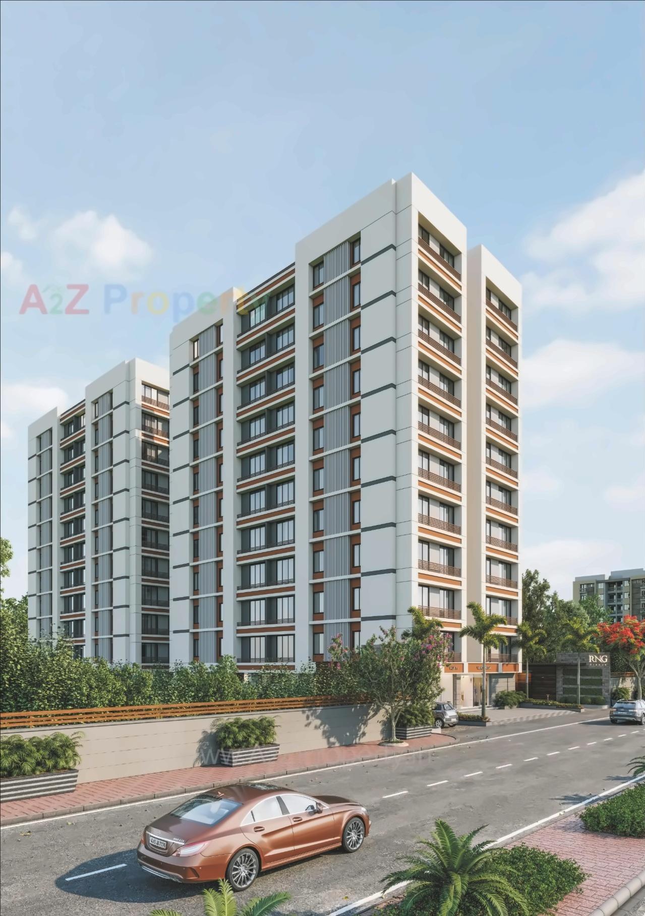 3D Elevation of real estate project Rng Avenue located at Pal, Surat, Gujarat