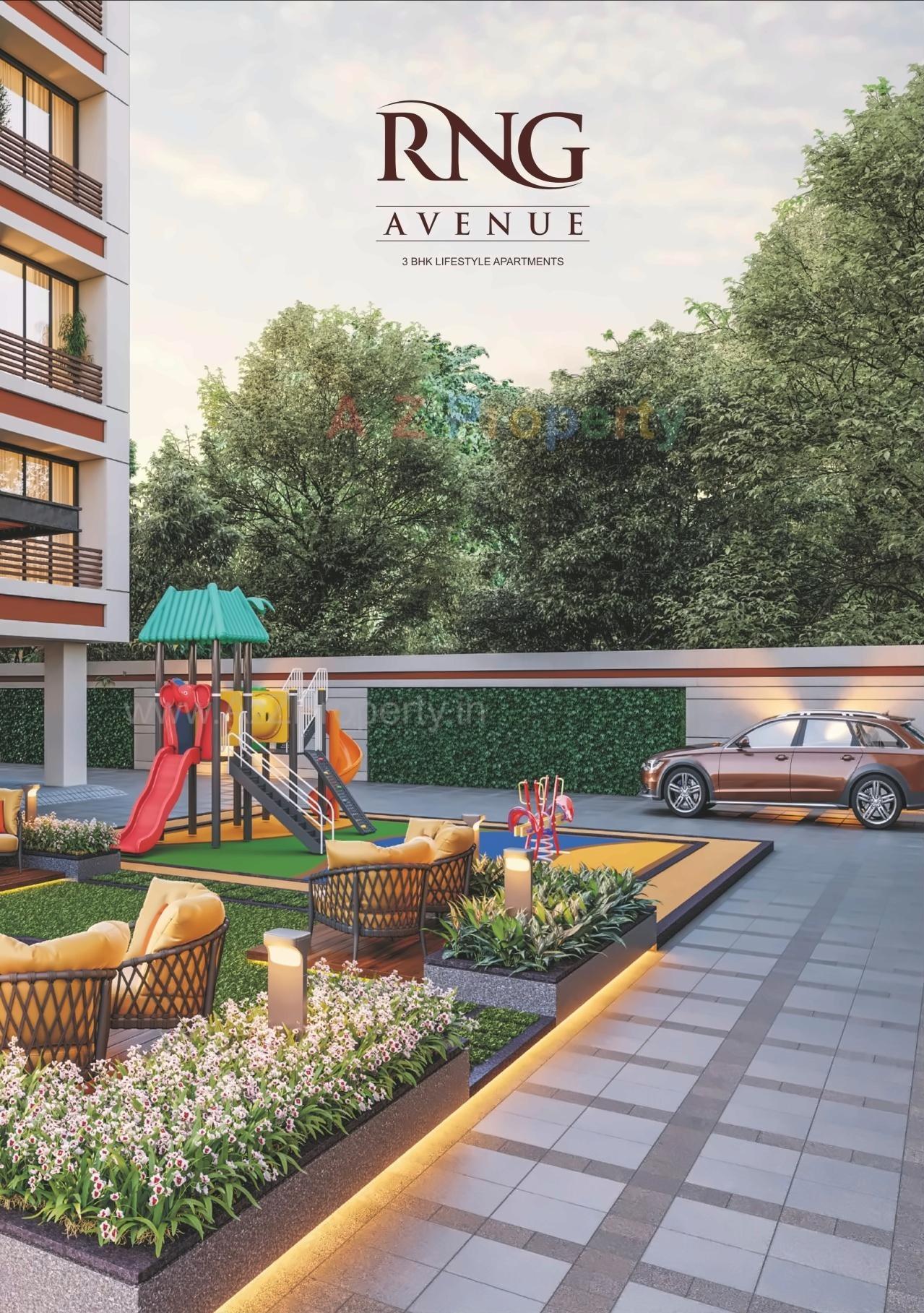 3D Elevation of real estate project Rng Avenue located at Pal, Surat, Gujarat