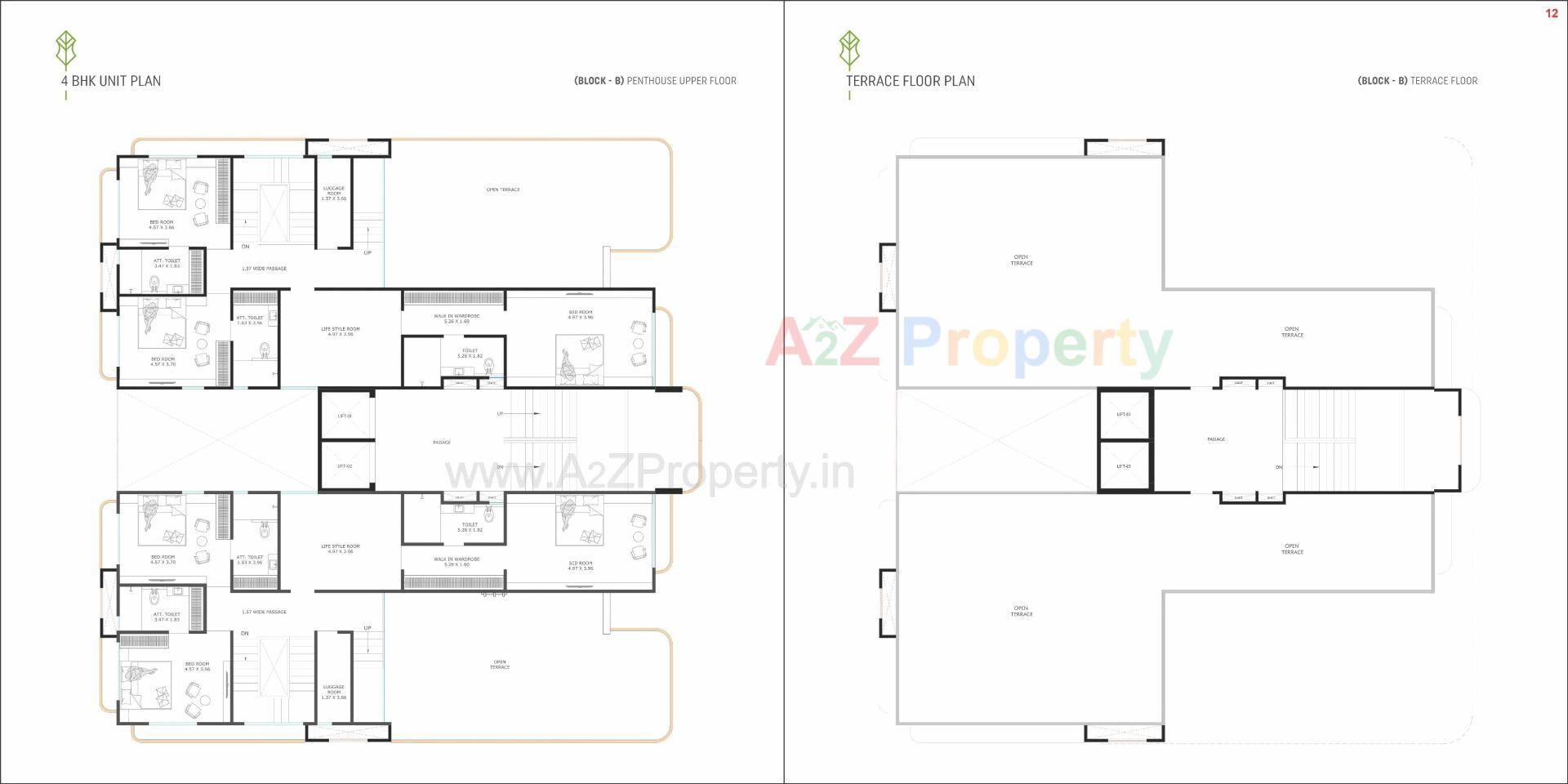 Layout of real estate project Roland Towers located at Magdalla, Surat, Gujarat
