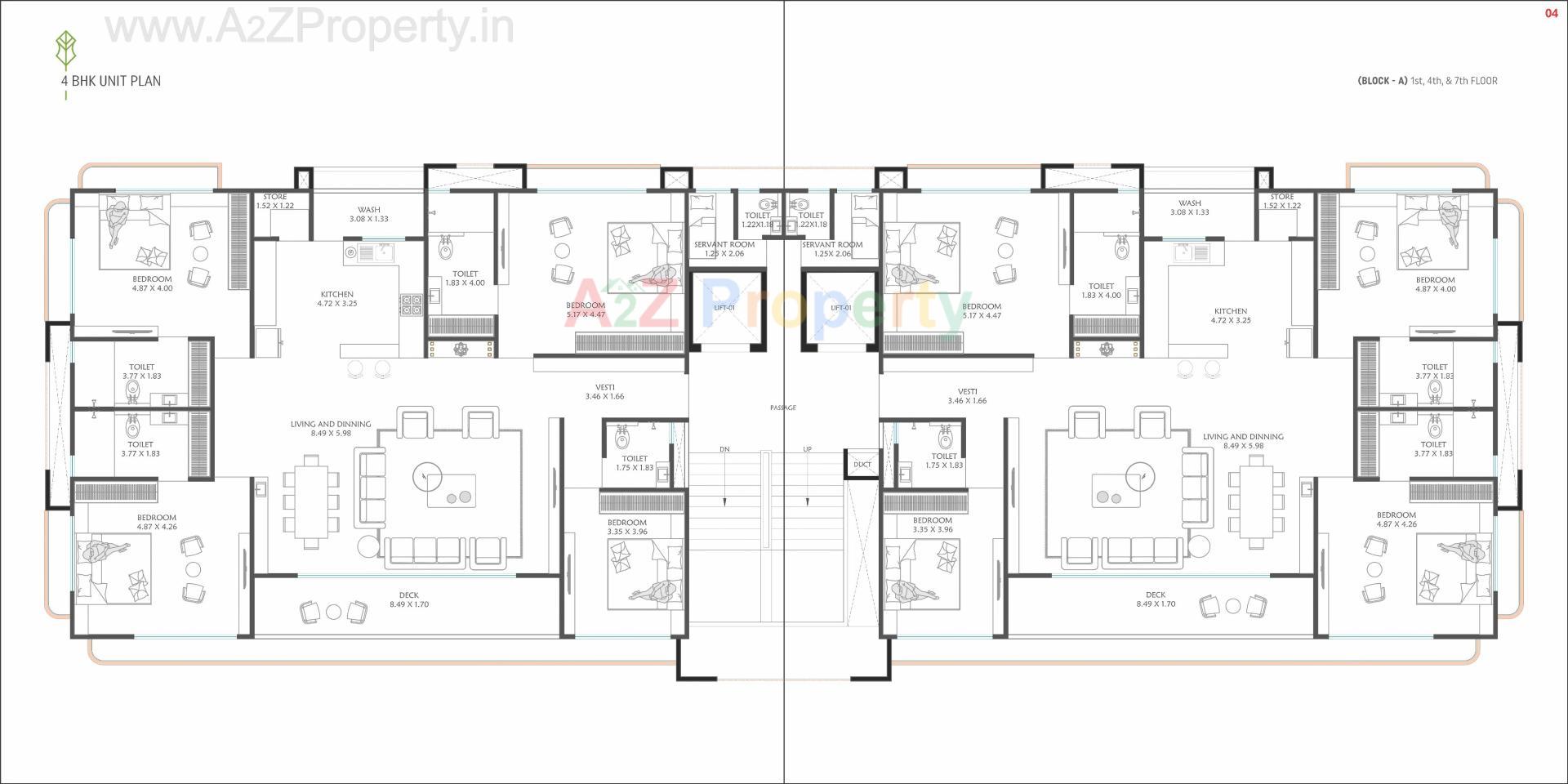 Layout of real estate project Roland Towers located at Magdalla, Surat, Gujarat