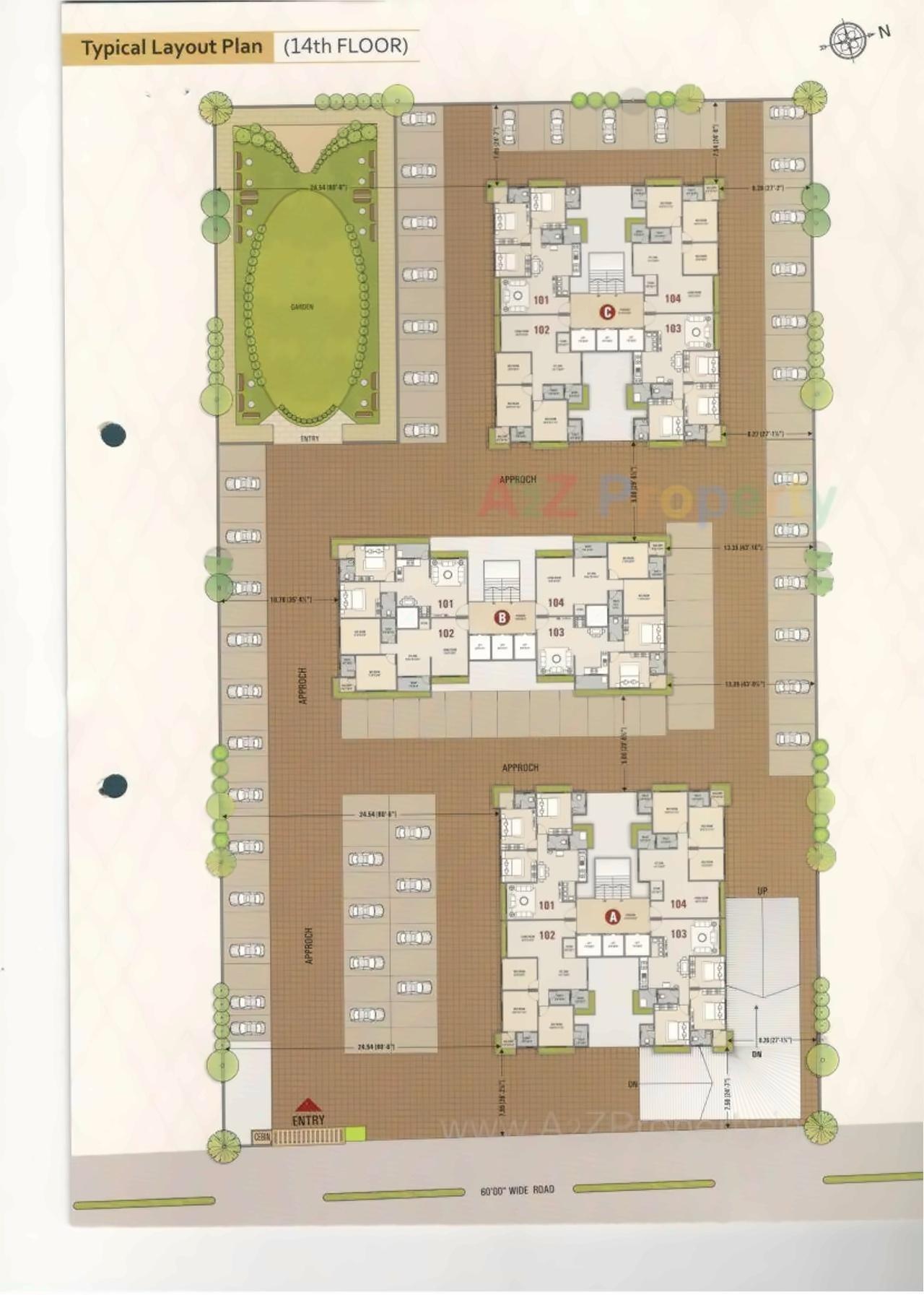 Layout of real estate project Royal Hills located at Varachha, Surat, Gujarat