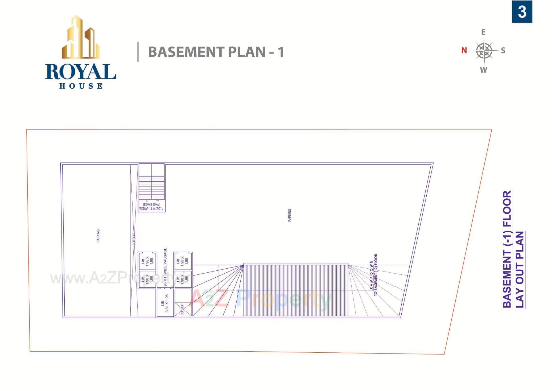 Layout of real estate project Royal House located at Ka, Surat, Gujarat