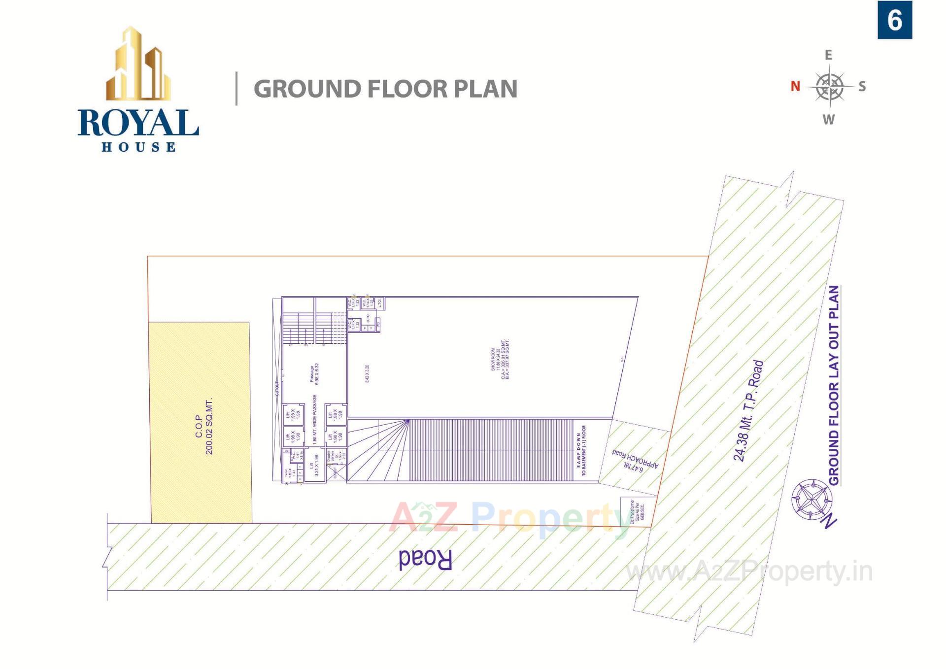 Layout of real estate project Royal House located at Ka, Surat, Gujarat