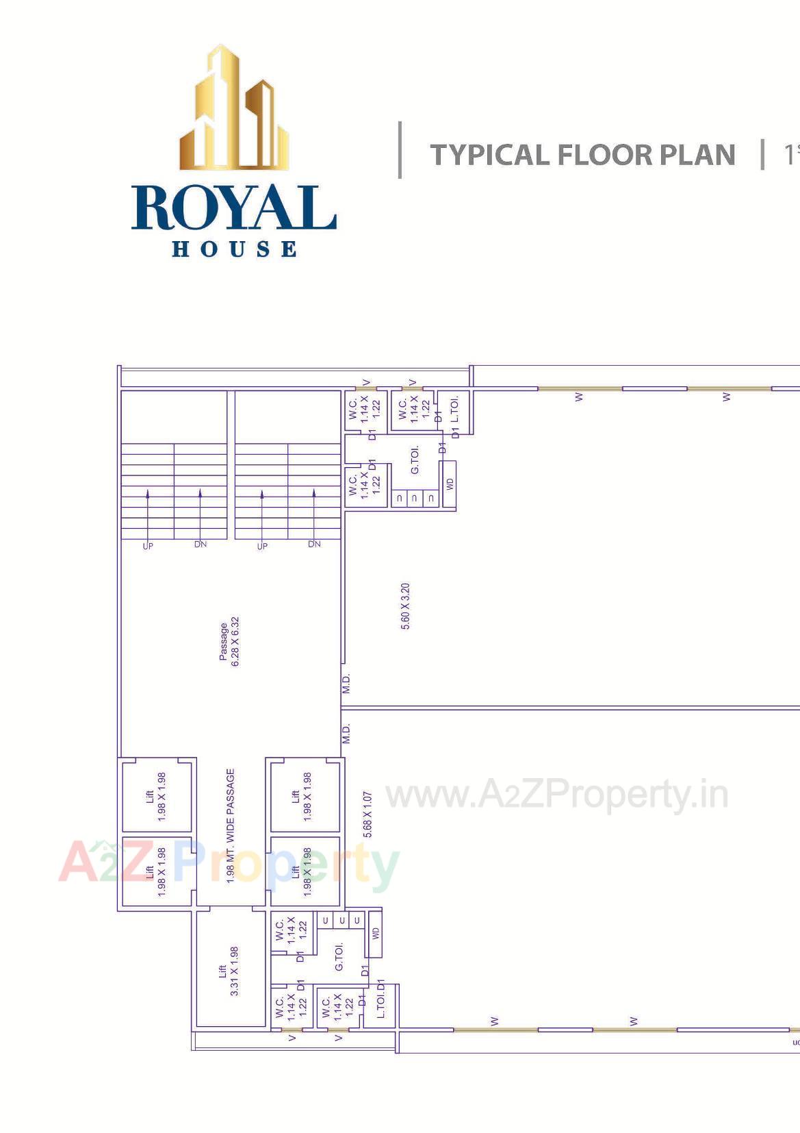 Layout of real estate project Royal House located at Ka, Surat, Gujarat