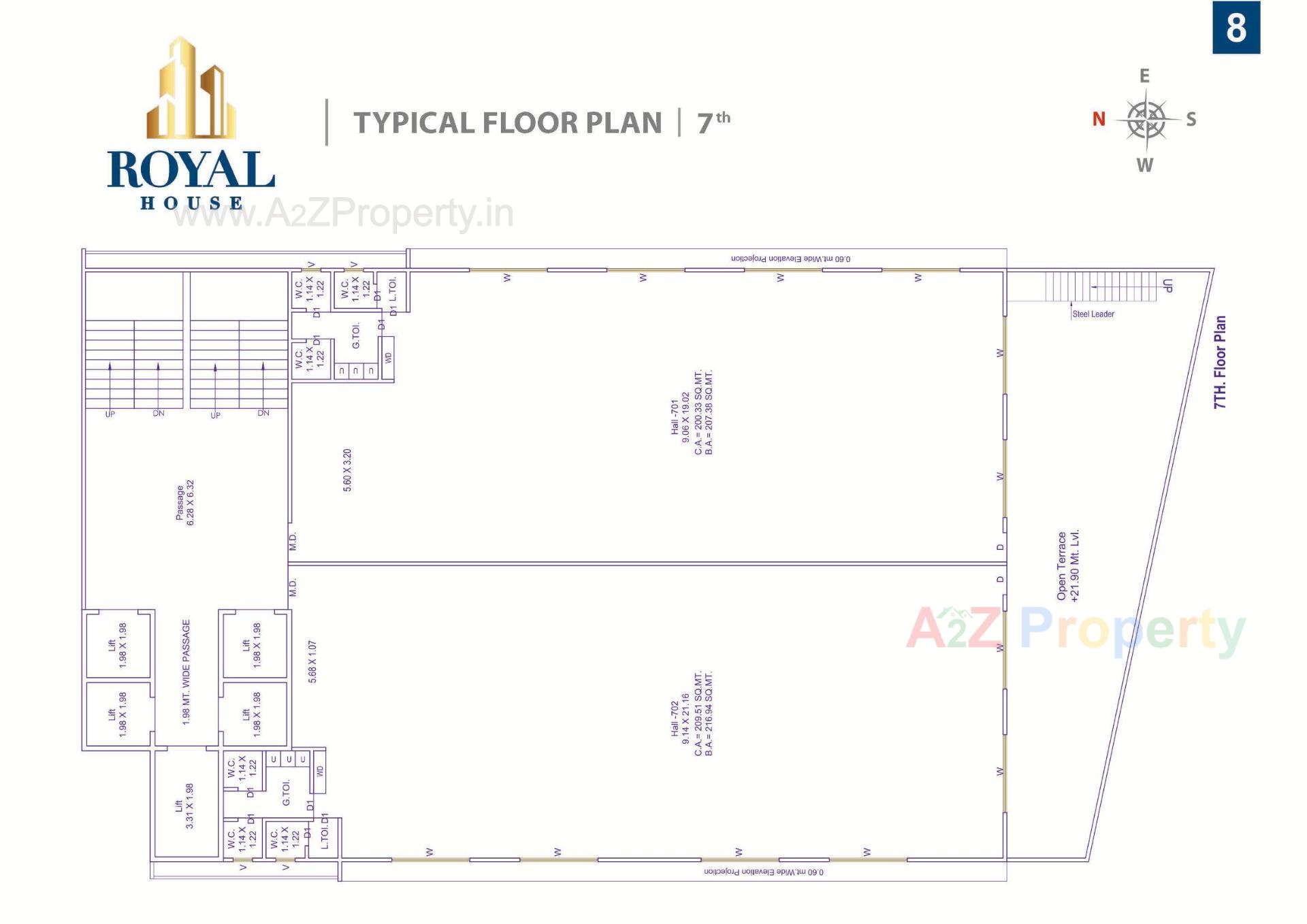 Layout of real estate project Royal House located at Ka, Surat, Gujarat