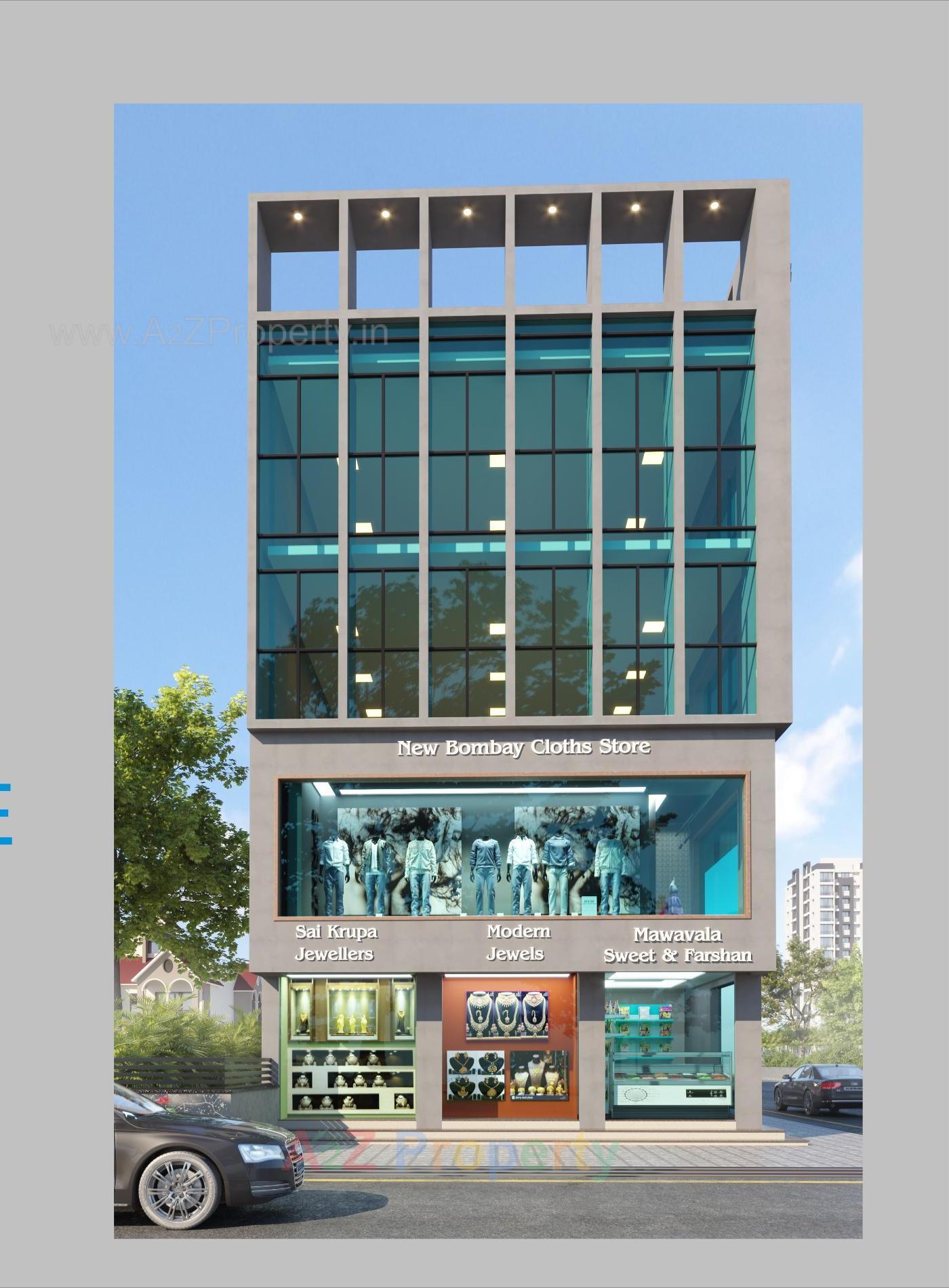 3D Elevation of real estate project Royal Square located at Bardoli, Surat, Gujarat