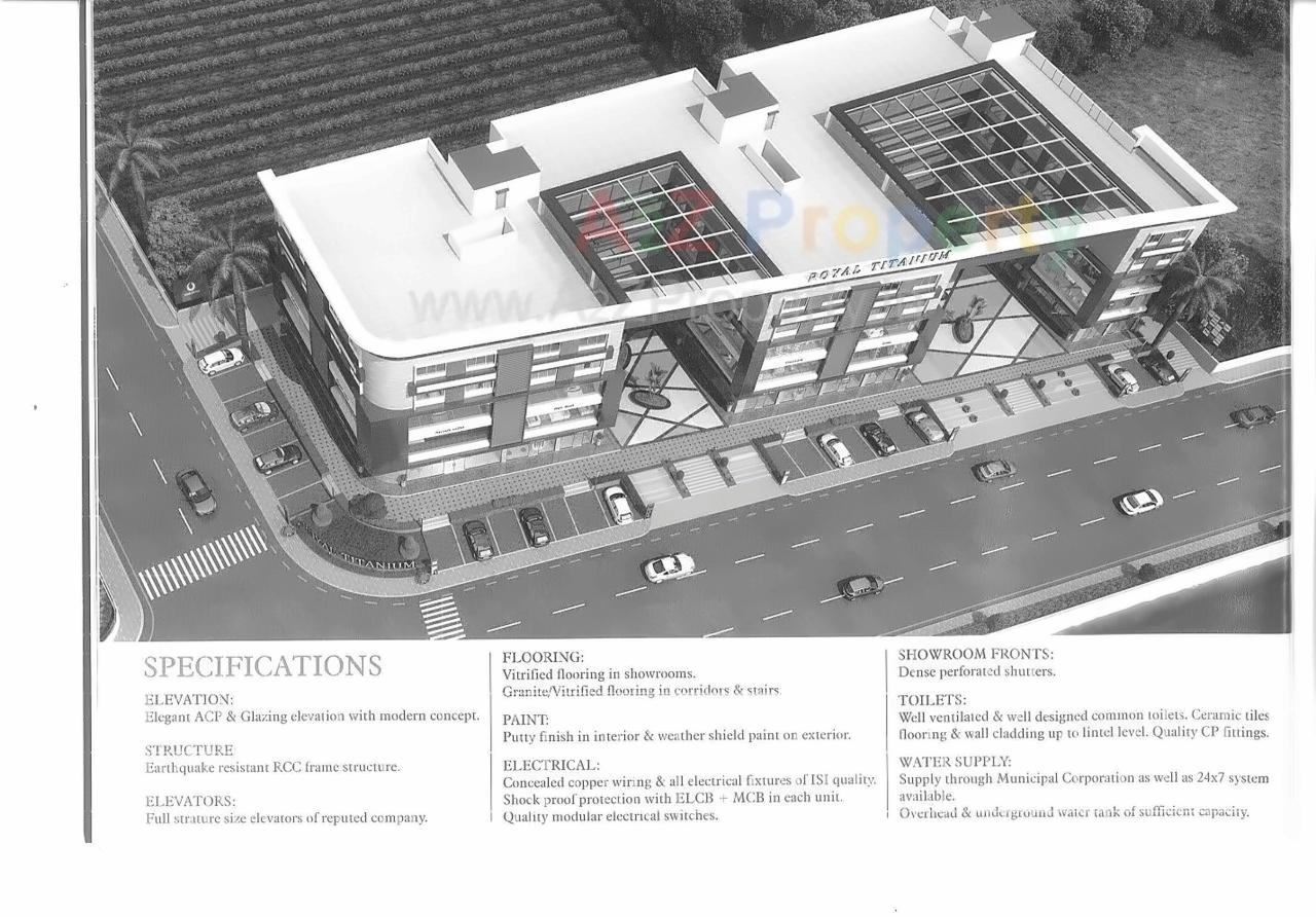 Layout of real estate project Royal Titanium located at Palanpor, Surat, Gujarat
