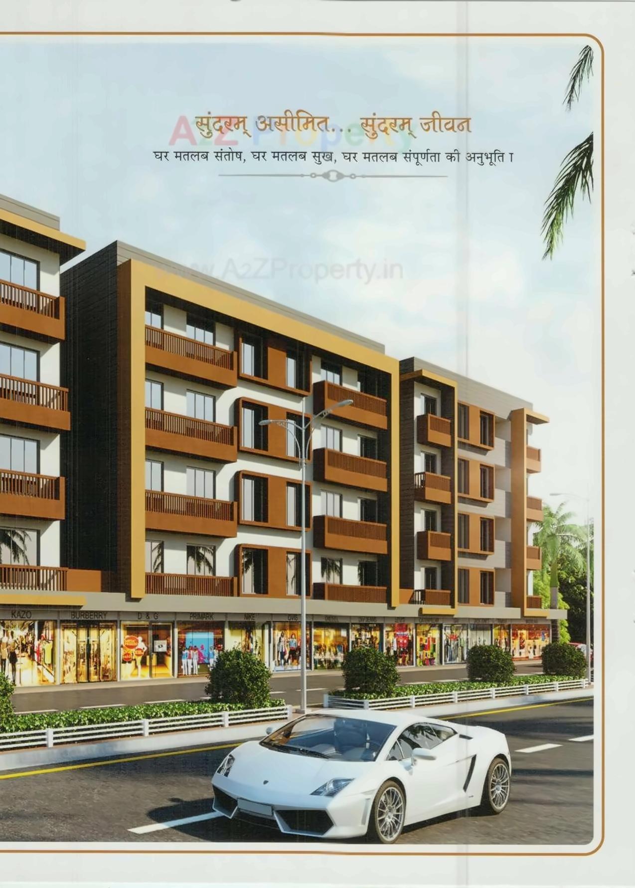 3D Elevation of real estate project Rudra Palace located at Dindoli, Surat, Gujarat