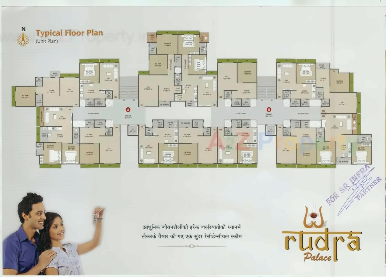 Layout of real estate project Rudra Palace located at Dindoli, Surat, Gujarat