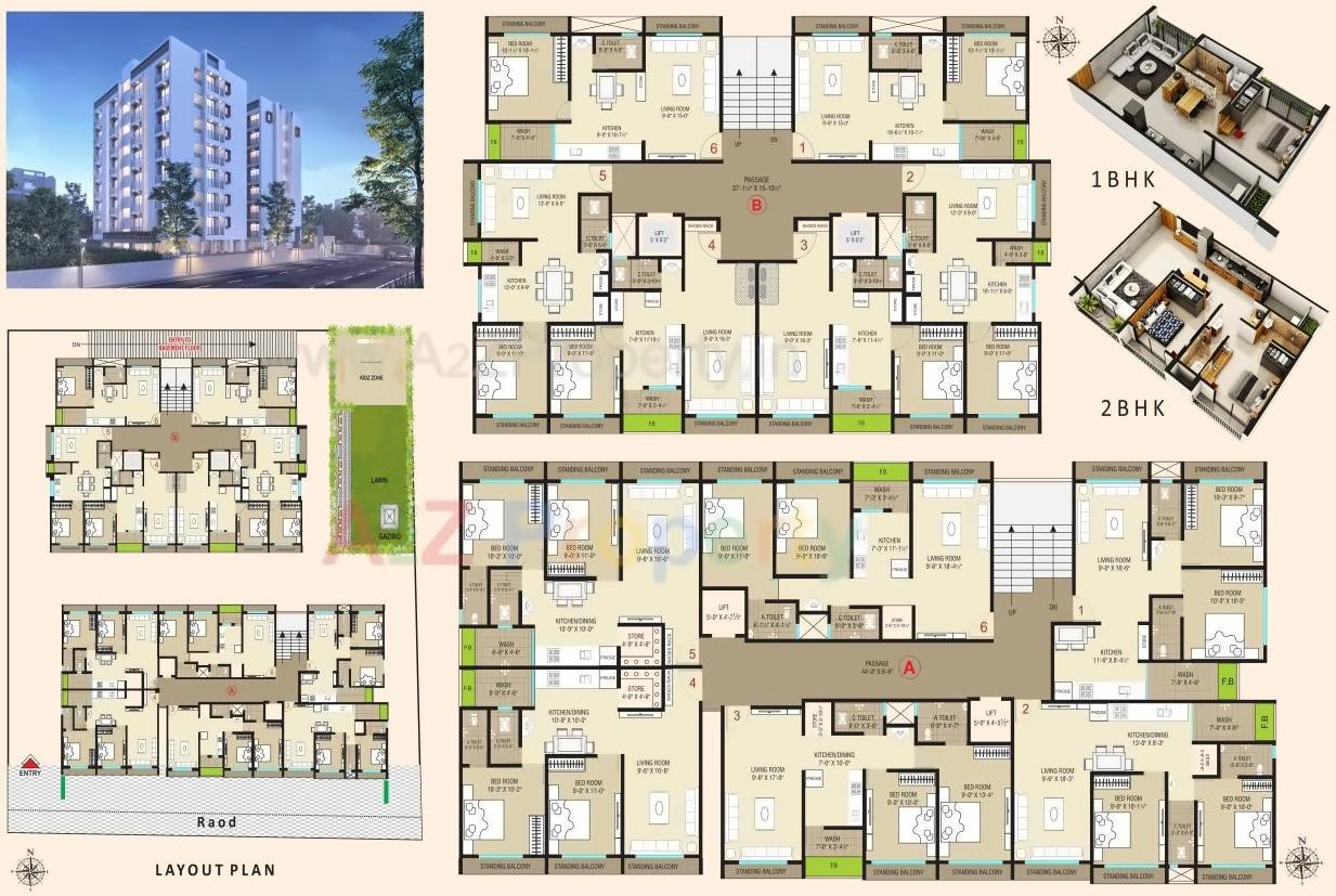 Layout of real estate project Rudraa Residency located at Surat, Surat, Gujarat