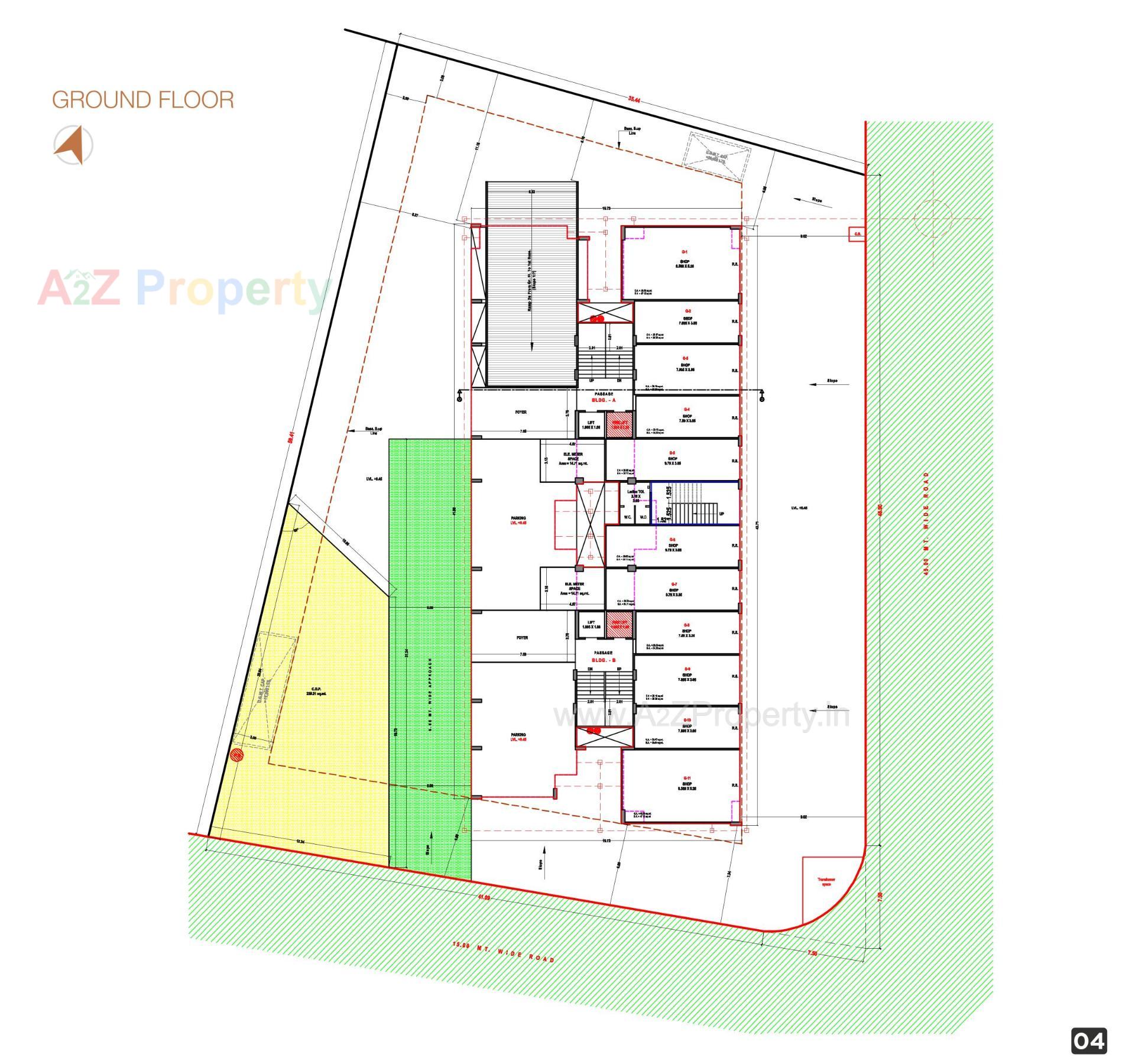 Layout of real estate project Rudransh Heights located at Surat, Surat, Gujarat