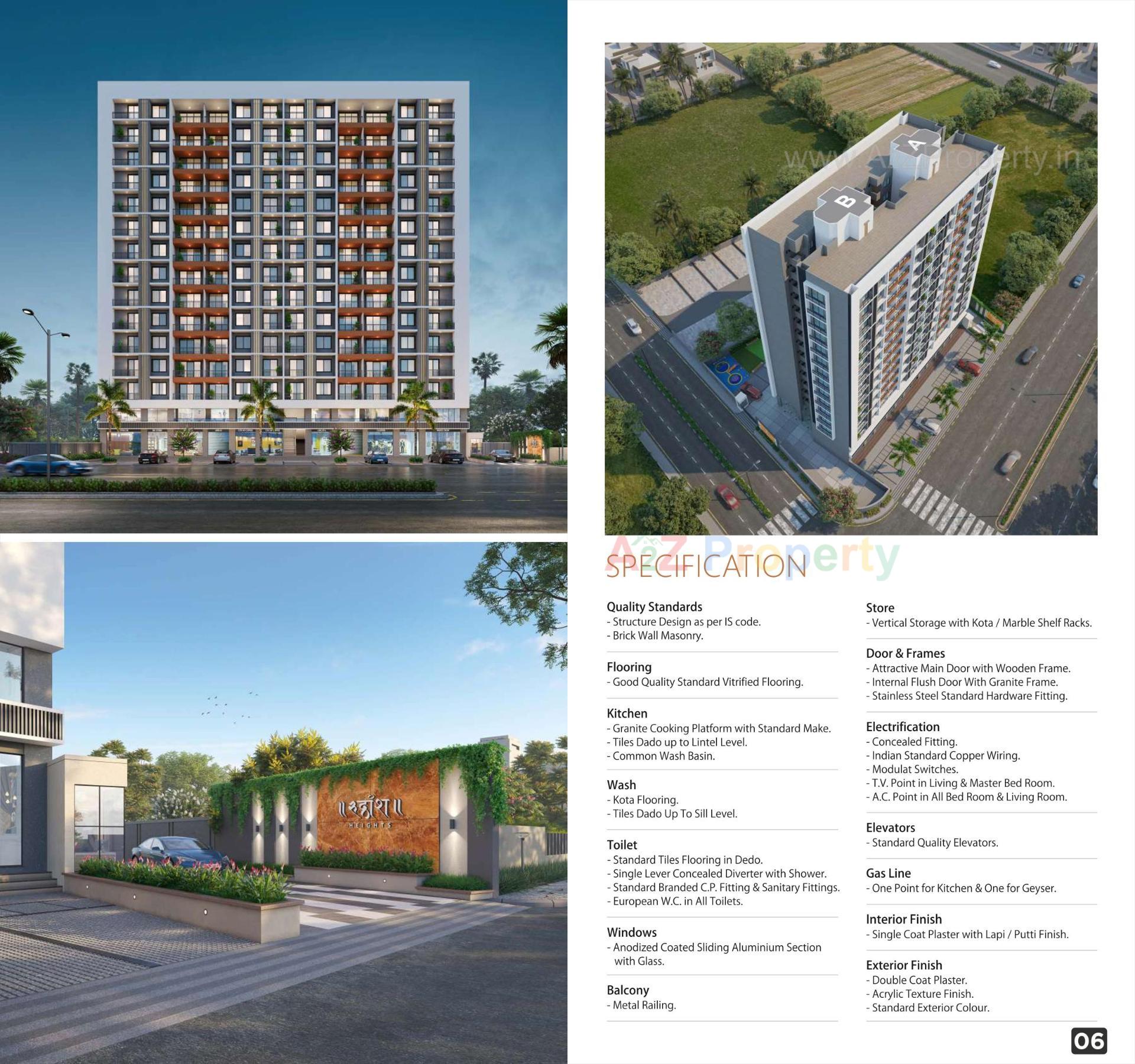 3D Elevation of real estate project Rudransh Heights located at Surat, Surat, Gujarat