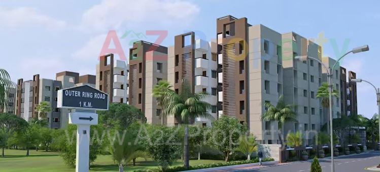 3D Elevation of real estate project Rupak Flats located at Kavas, Surat, Gujarat