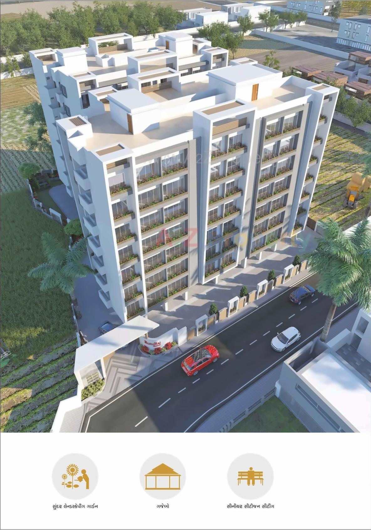3D Elevation of real estate project Ruturaj Residency located at Chhaprabatha, Surat, Gujarat