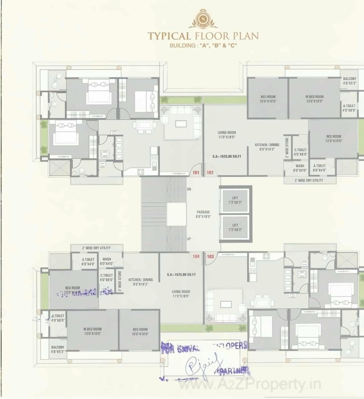 Layout of real estate project Saffron Luxuria located at Valak, Surat, Gujarat
