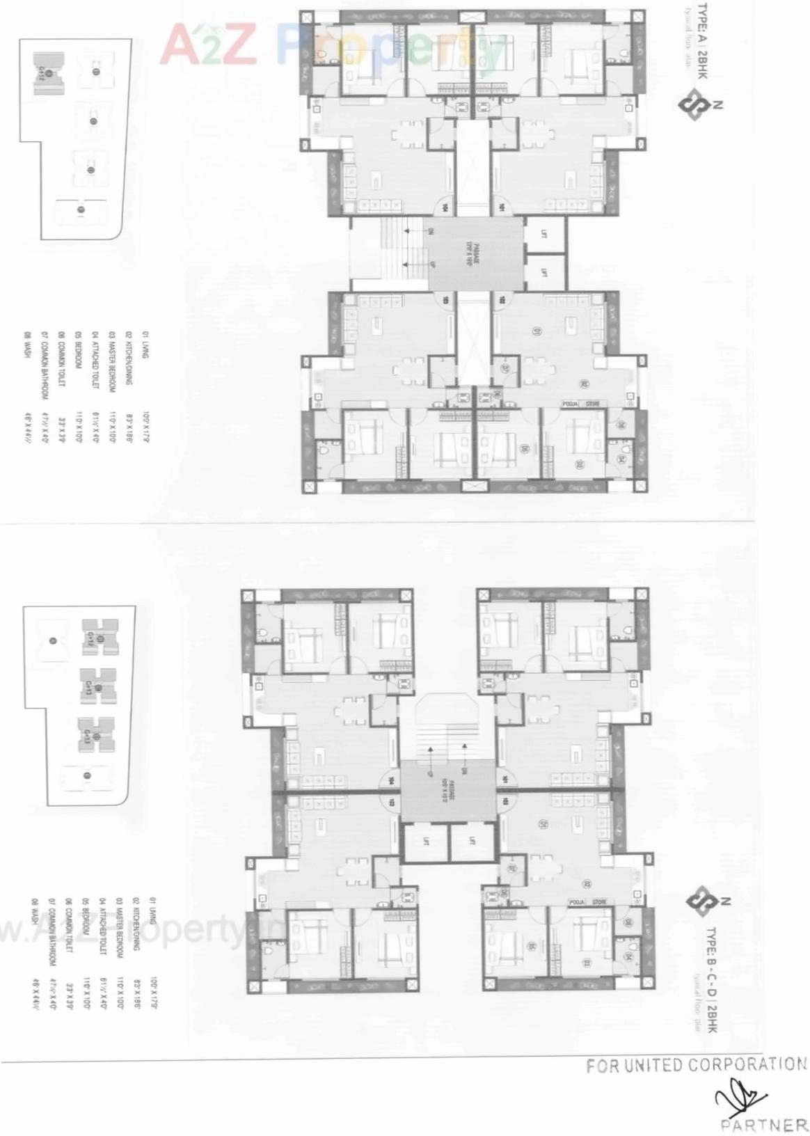 Layout of real estate project Saffron Sky located at Singanpore, Surat, Gujarat