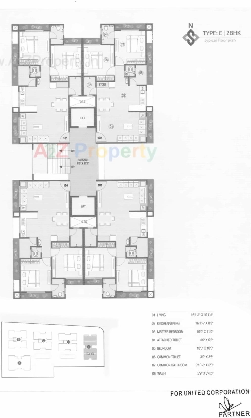 Layout of real estate project Saffron Sky located at Singanpore, Surat, Gujarat