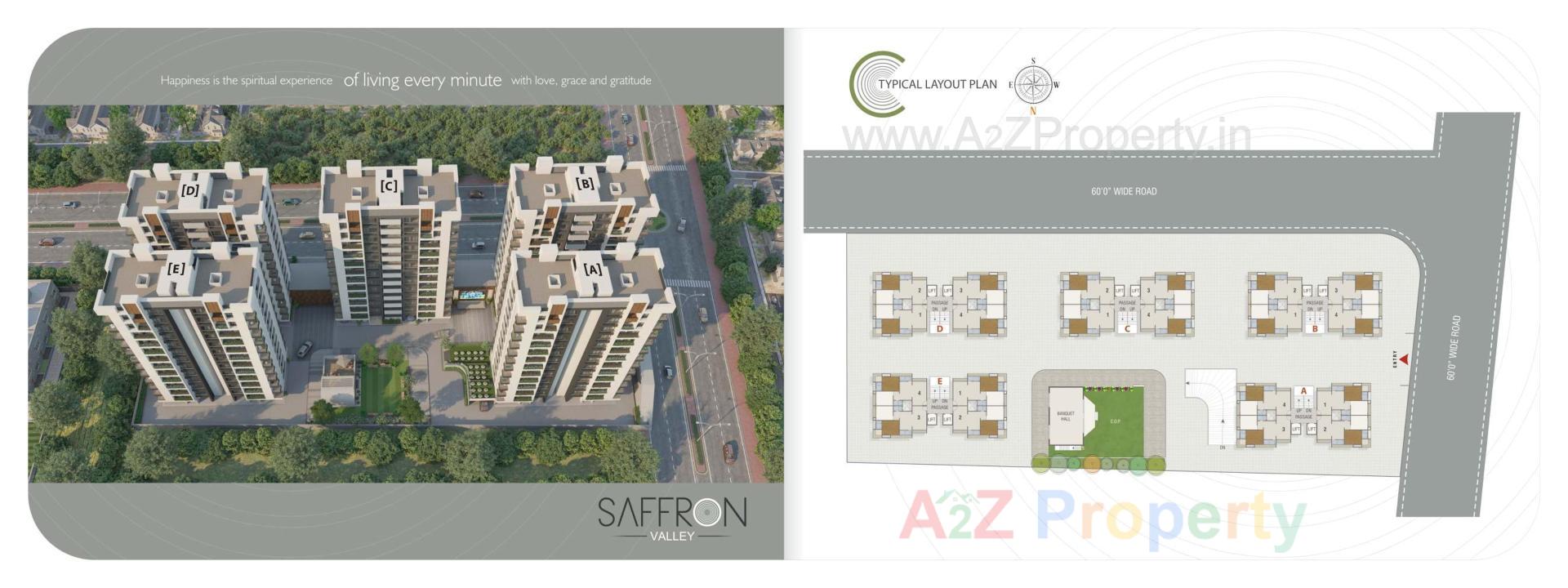 Layout of real estate project Saffron Valley located at Puna, Surat, Gujarat