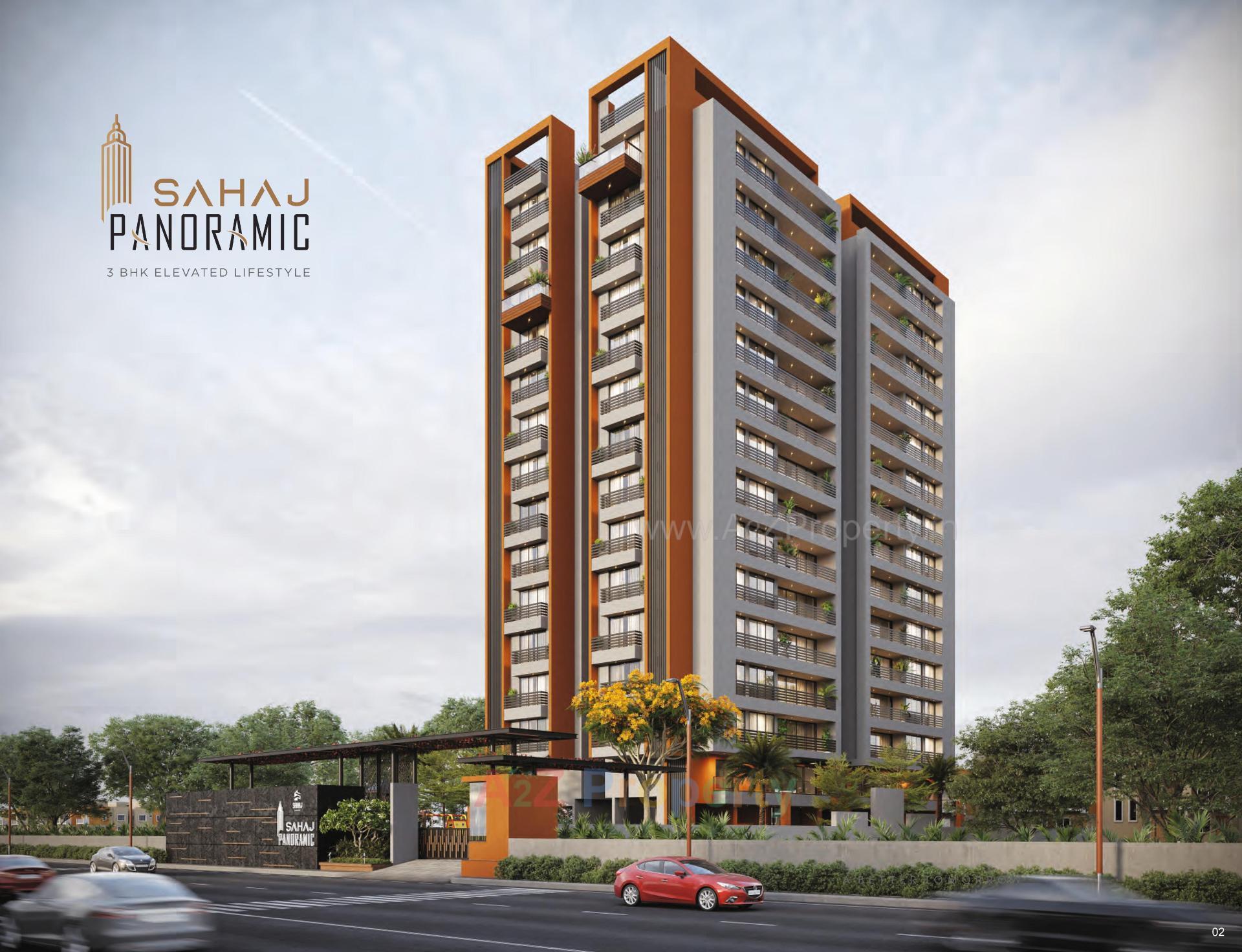 3D Elevation of real estate project Sahaj Panoramic located at Pal, Surat, Gujarat