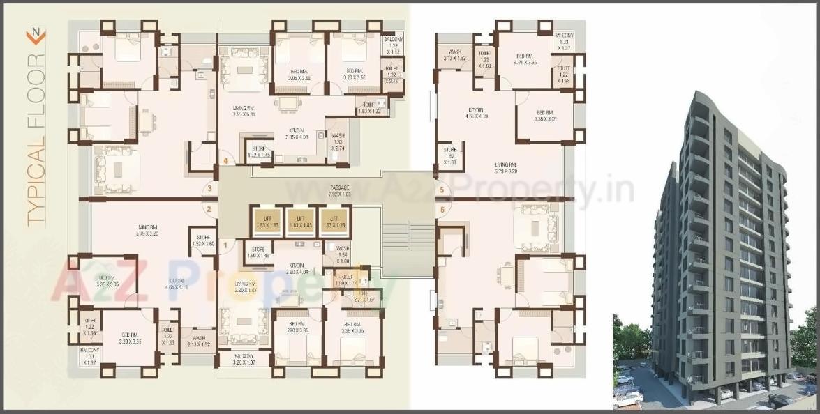 Layout of real estate project Sahajanand Hills located at Palanpur, Surat, Gujarat