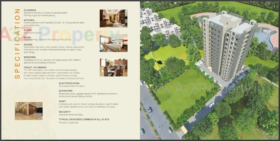 3D Elevation of real estate project Sahajanand Hills located at Palanpur, Surat, Gujarat