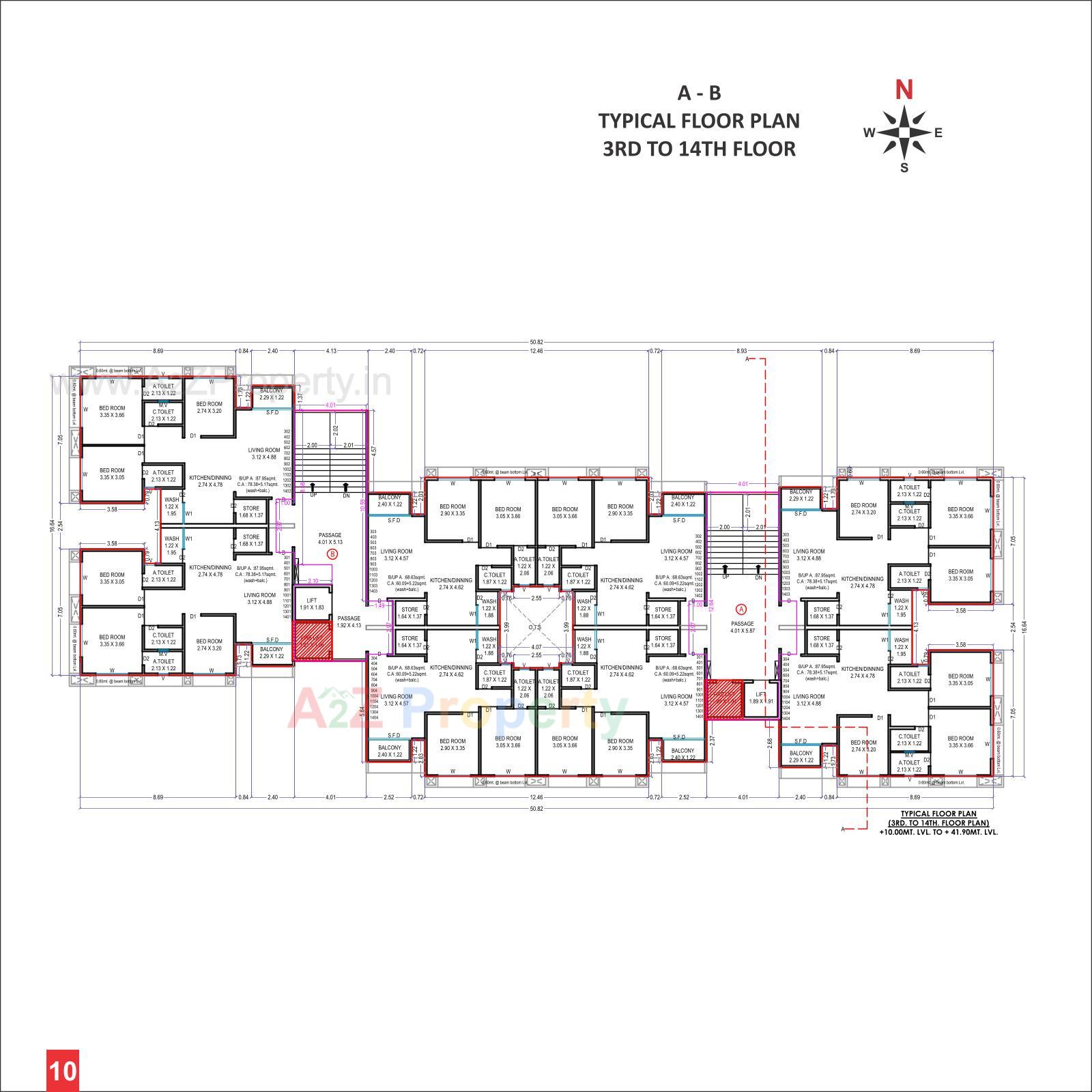 Layout of real estate project Sahajanand Luxuria located at Jahangirabad, Surat, Gujarat