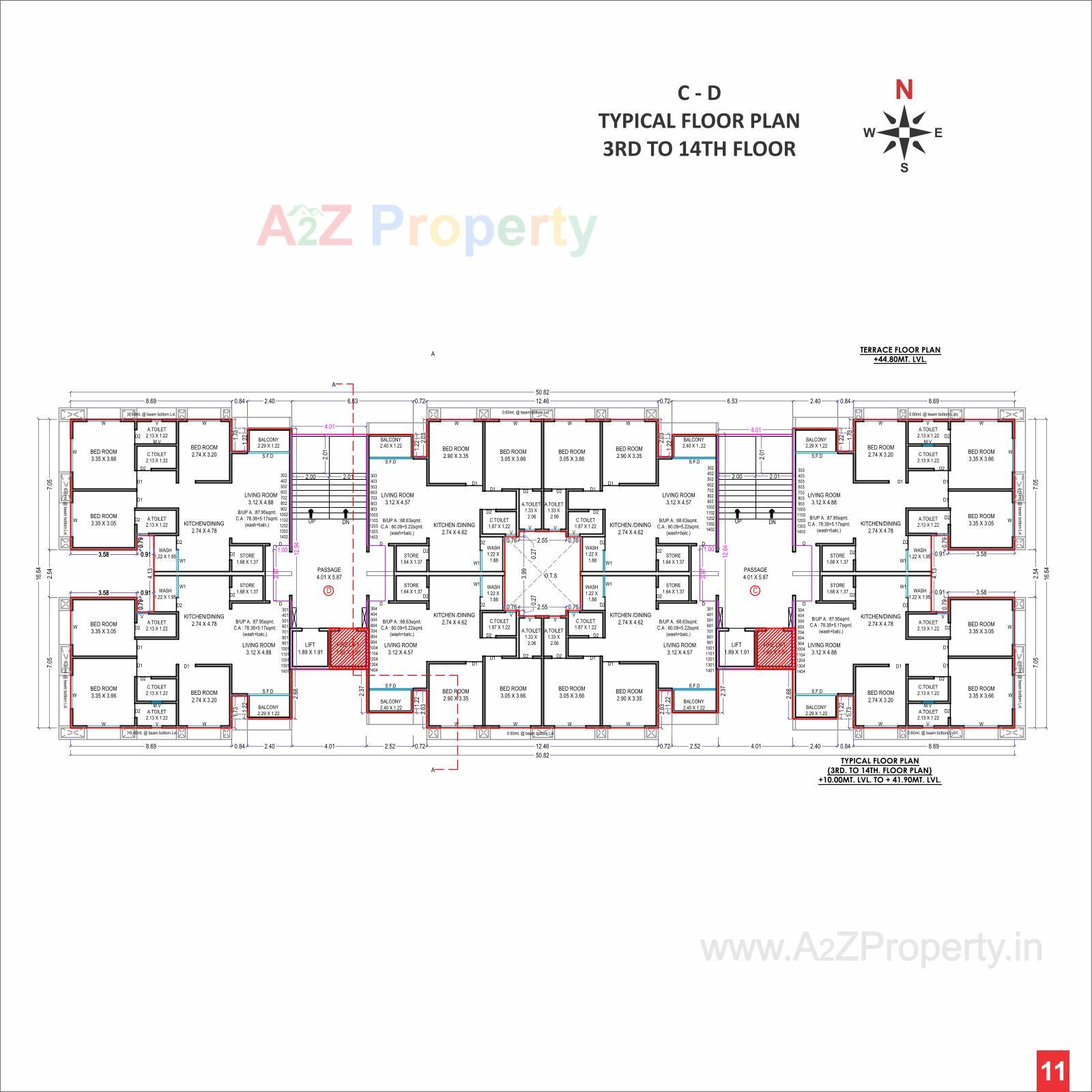 Layout of real estate project Sahajanand Luxuria located at Jahangirabad, Surat, Gujarat
