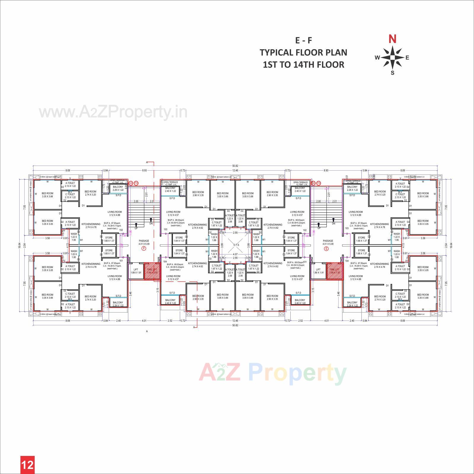 Layout of real estate project Sahajanand Luxuria located at Jahangirabad, Surat, Gujarat