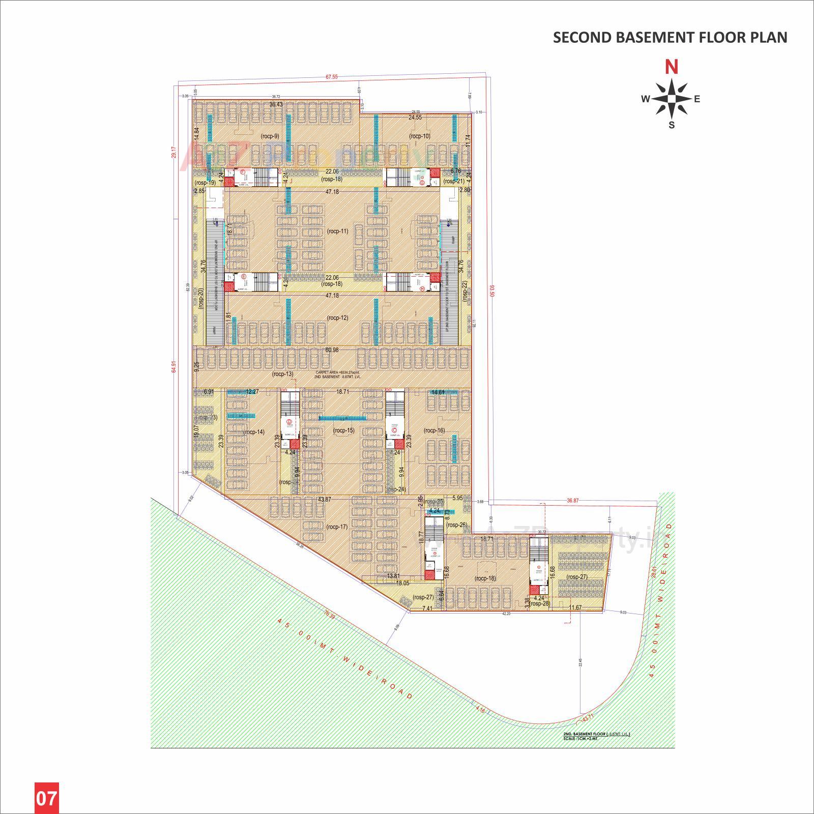 Layout of real estate project Sahajanand Luxuria located at Jahangirabad, Surat, Gujarat