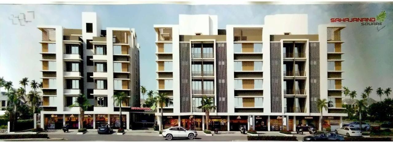 3D Elevation of real estate project Sahajanand Square ( H H Enterprise) located at Kosad, Surat, Gujarat