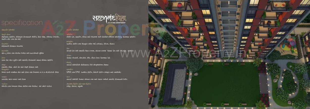 3D Elevation of real estate project Sahajanand Viha located at Varachha, Surat, Gujarat