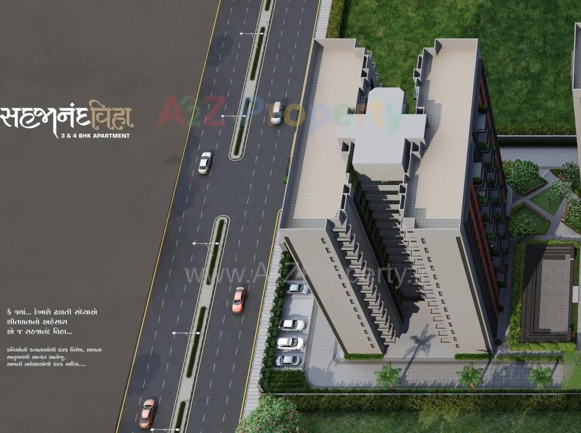 3D Elevation of real estate project Sahajanand Viha located at Varachha, Surat, Gujarat