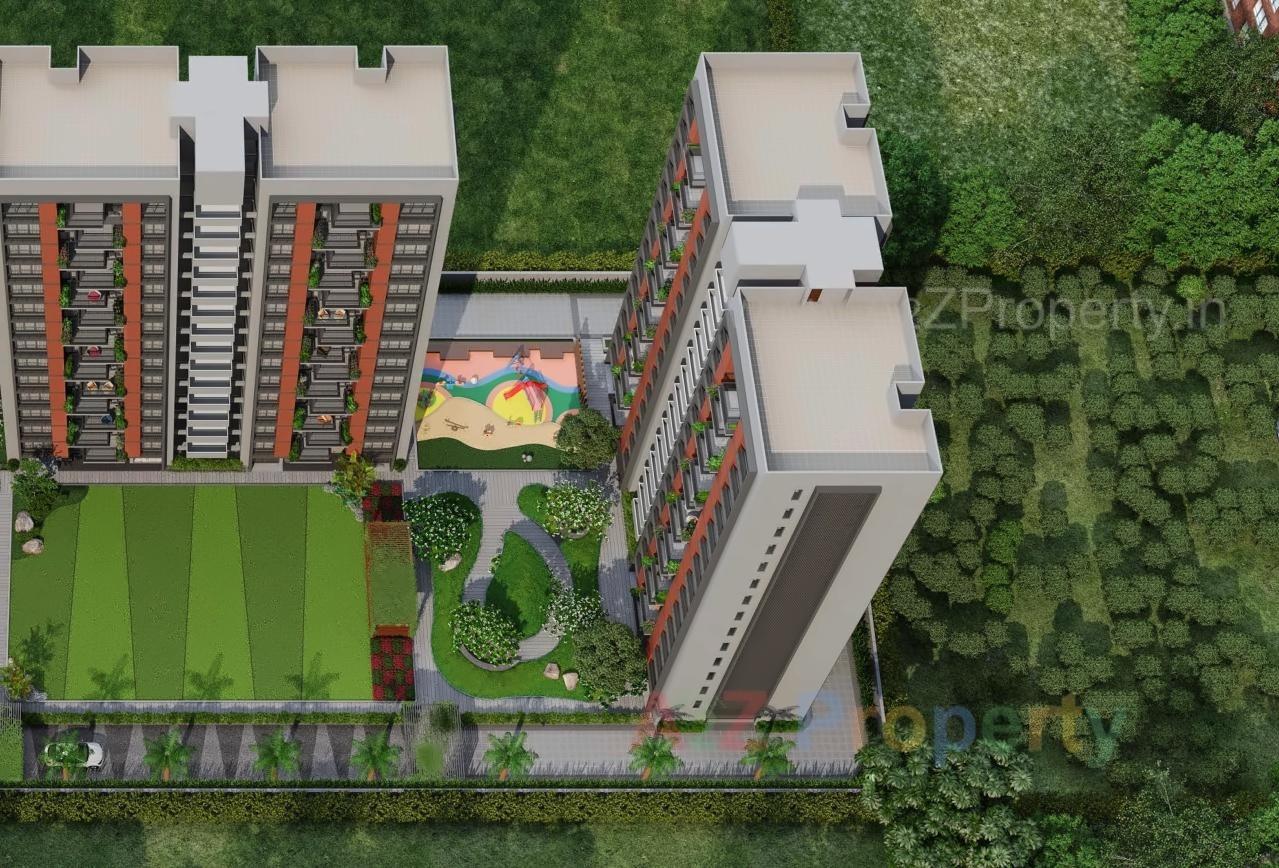 3D Elevation of real estate project Sahajanand Viha located at Varachha, Surat, Gujarat