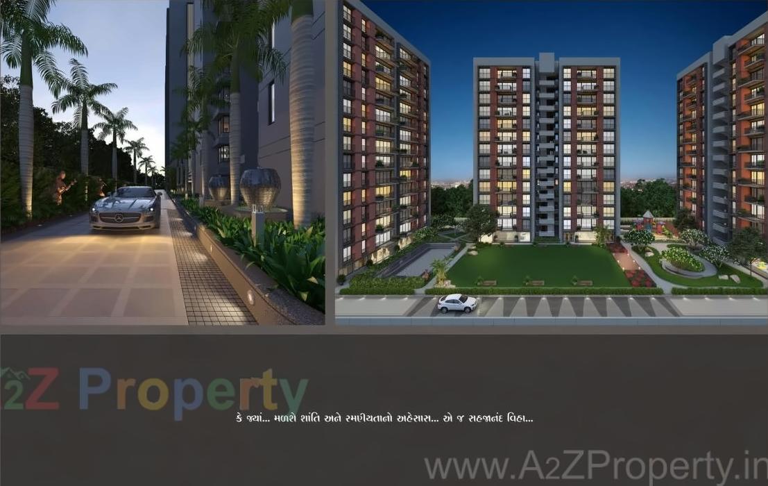 3D Elevation of real estate project Sahajanand Viha located at Varachha, Surat, Gujarat